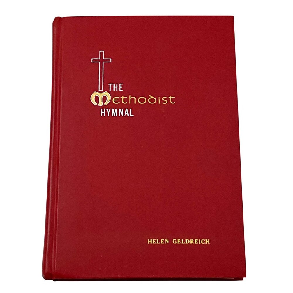 Vintage Methodist Hymnal Hardcover Red 1966 Personalized Christian Religious